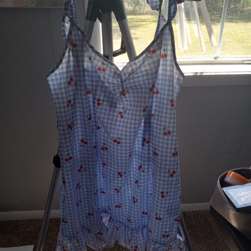 SHEIN Cherry slip dress